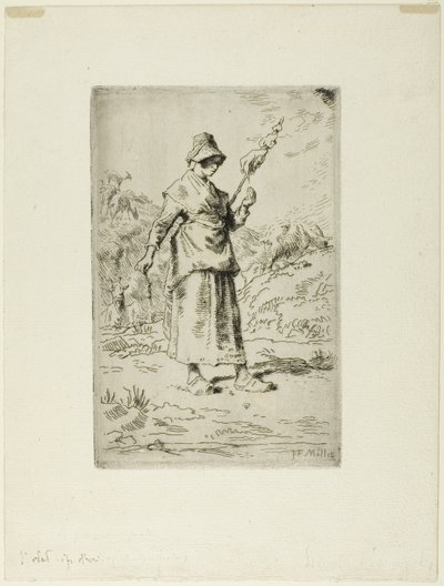 La hilandera de Jean Francois Millet