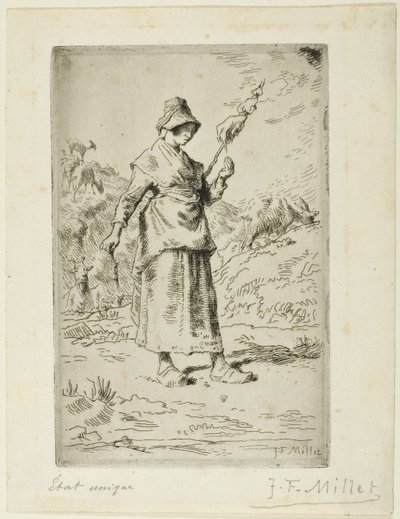 La hilandera de Jean Francois Millet