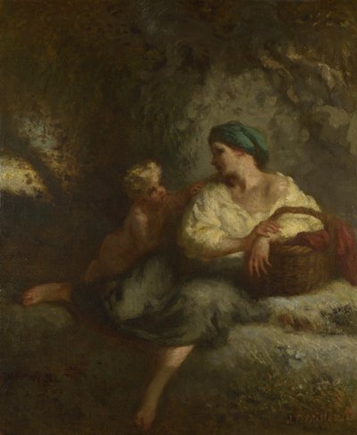 El Susurro, c. 1846 de Jean Francois Millet