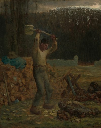 El leñador, 1858-66 de Jean Francois Millet
