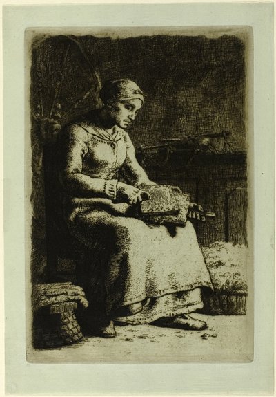 El cardador de lana de Jean Francois Millet