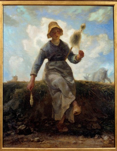 La hilandera, cabrera auvergnate de Jean Francois Millet