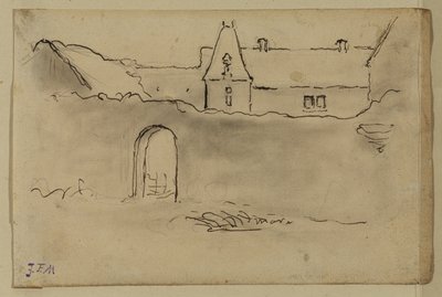 Vista de un castillo de Jean Francois Millet