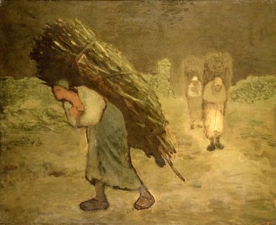 Invierno: Los recolectores de maricones de Jean Francois Millet