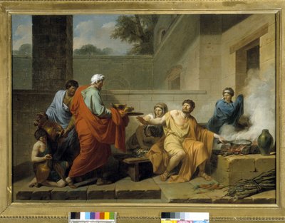 Roma antigua: Manius Curius Dentatus rechazando los regalos de los samnitas de Jean François Pierre Peyron
