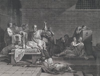 La muerte de Sócrates, 1790 de Jean François Pierre Peyron