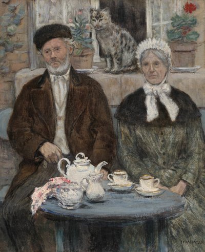 Té de la tarde, c. 1880 de Jean Francois Raffaelli