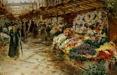 Mercado de Flores, 1882 de Jean Francois Raffaelli