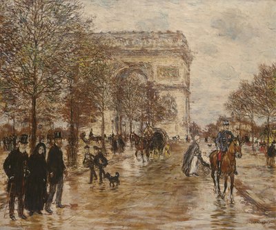 Les Champs Élysées, el Arco de Triunfo de Jean Francois Raffaelli