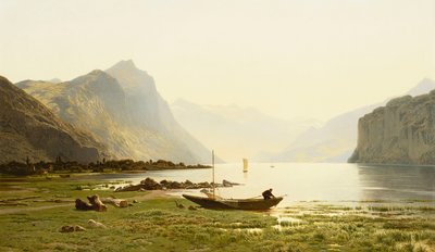 El lago Wallenstadt, 1865 de Jean Francois Xavier Roffiaen