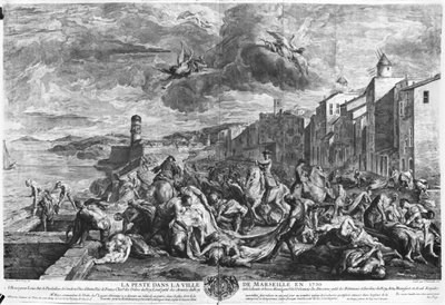 La plaga de 1720 en Marsella, grabado por Simon Thomassin (1655-1733) 1727 de Jean Francois de (after) Troy