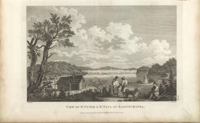 Vista del puerto de Petropavlovsk, 1780s de Jean Francois de Galaup La Perouse