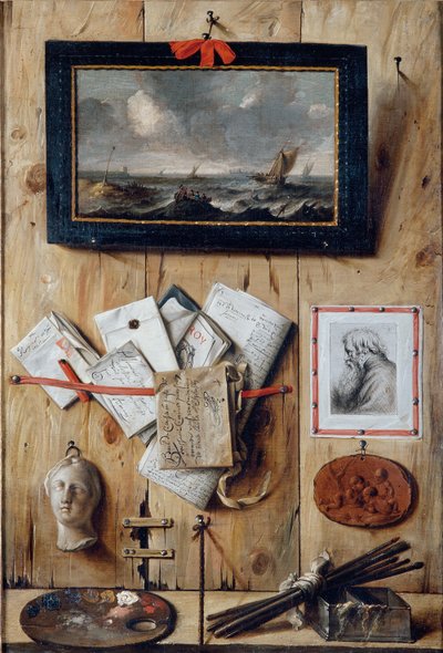 Esquina del estudio del artista de Jean Francois de Le Motte