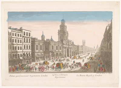 Vista del Royal Exchange de Londres
64e. Vista óptica de la Royal Exchange de Londres (título en el objeto) de Jean François Daumont