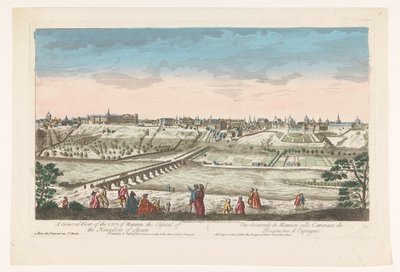Gezicht op de stad Madrid Una vista general de la ciudad de Madrid, la capital del reino de España (título sobre el objeto) de Jean François Daumont