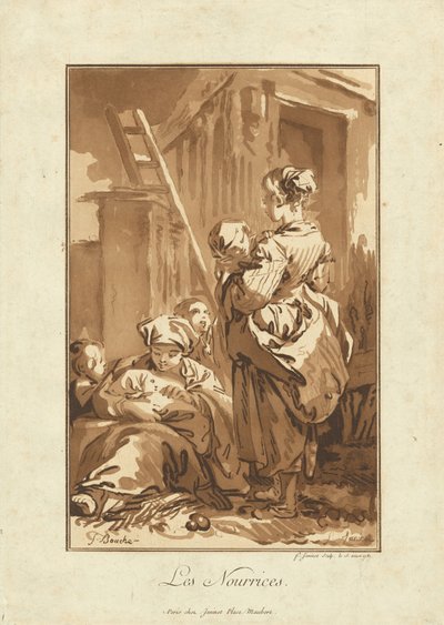 Las Nodrizas de Jean François Janinet after François Boucher