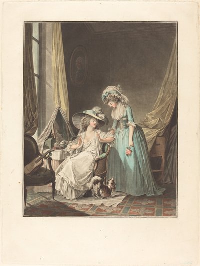 La confesión difícil de Jean François Janinet after Nicolas Lavreince