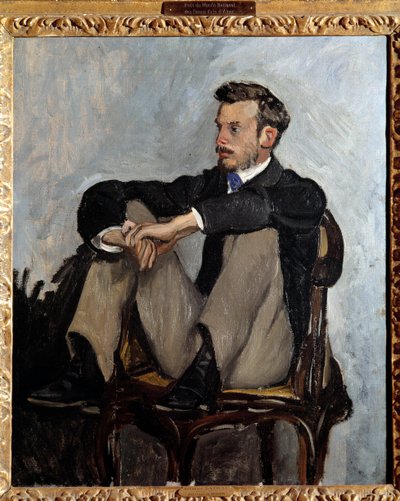 Retrato del pintor Pierre Auguste Renoir de Jean Frederic Bazille