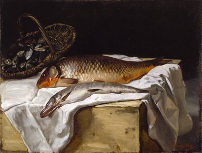 Naturaleza Muerta con Peces, 1866 de Jean Frederic Bazille