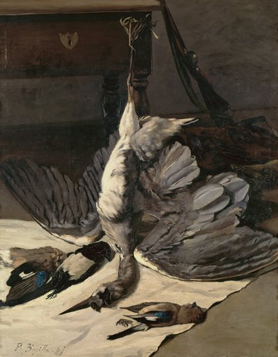 Naturaleza muerta con garza, 1867 de Jean Frederic Bazille