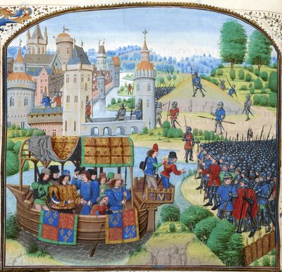 Jean Froissart, Crónicas, 154v, 12148 btv1b8438605hf336, cosecha de Jean Froissart
