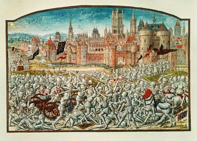 Victoria de los habitantes de Gante ante las murallas de Brujas ... de Jean Froissart