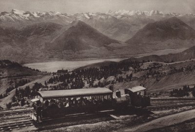 En la estación de Rigi Kulm (foto en blanco y negro) de Jean Gaberell