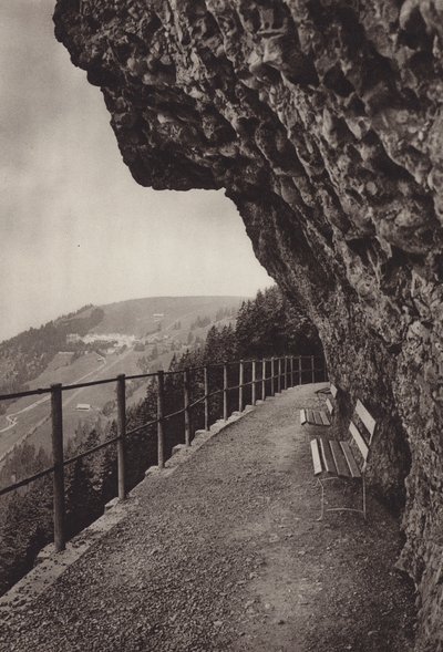 Vista del Rigi Kaltbad (foto en blanco y negro) de Jean Gaberell