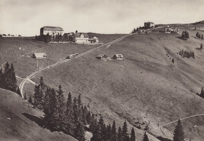 Hotel Rigi Staffel, Electric Arth Rigi Bahn (foto b/n) de Jean Gaberell