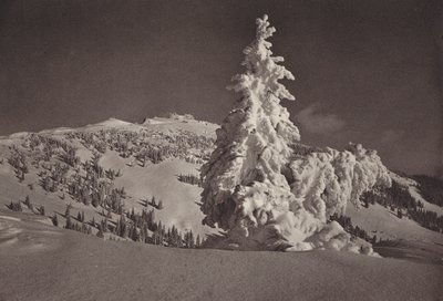 Rigi Kaltbad, zona de esquí hasta el Rigi Kulm (foto b/n) de Jean Gaberell
