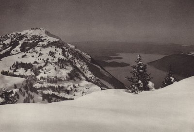 El Rigi en invierno (foto en blanco y negro) de Jean Gaberell