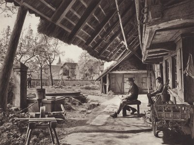 Suiza: Casa de campo bernesa, bajo el tejado de un pent-house (foto b/n) de Jean Gaberell