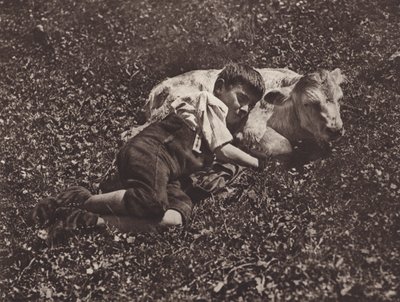 Suiza: Siesta (foto en blanco y negro) de Jean Gaberell