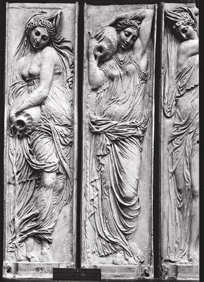 Relieves de la Fuente de los Inocentes que representan ninfas personificando los ríos de Francia (detalle) de Jean Goujon