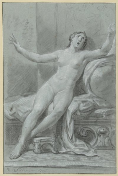 Desnudo femenino sentado, con los brazos levantados
Desnudo femenino de Jean Grandjean