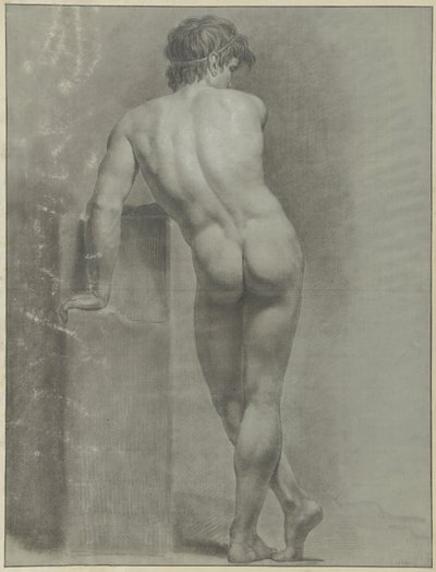 Desnudo masculino de pie, visto desde atrás de Jean Grandjean
