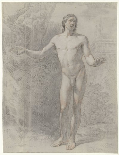 Desnudo masculino de pie, de frente de Jean Grandjean