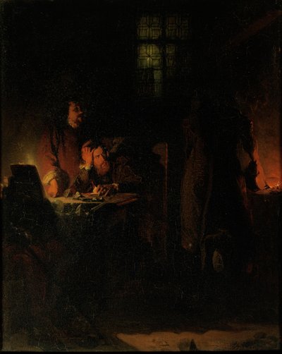 Un alquimista buscando la piedra filosofal, 1848 de Jean Hegesippe Vetter
