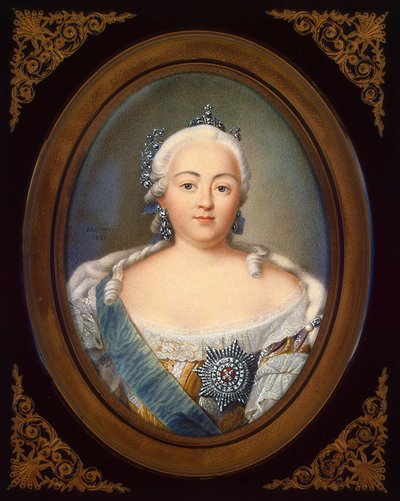 Retrato de la Emperatriz Isabel Petrovna 1709-1762 de Jean Henri Benner