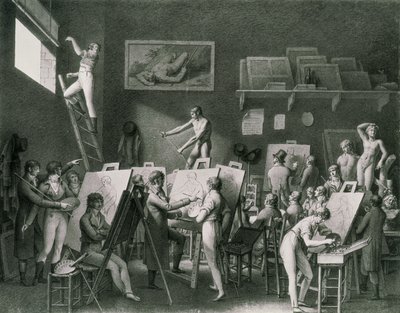 El Estudio de Jacques Louis David (1748-1825) de Jean Henri Cless