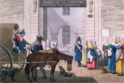 Le Bureau des Nourrices en París, c.1820 de Jean Henri Marlet