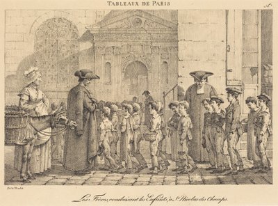 Los hermanos conducen a los niños a St. Nicolas des Champs de Jean Henri Marlet