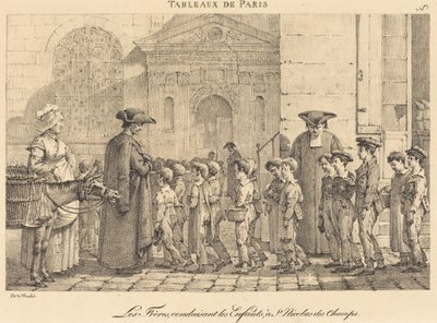 Los hermanos conducen a los niños, en St. Nicolas des Champs de Jean Henri Marlet