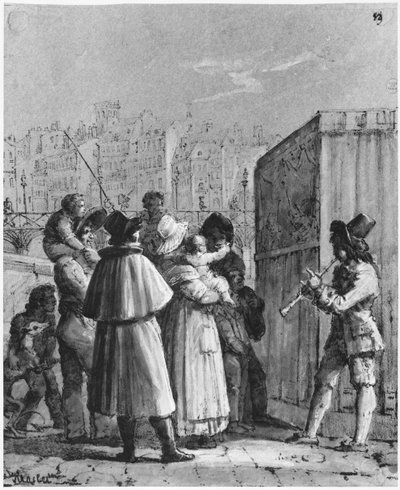 El titiritero en el Pont Neuf de Jean Henri Marlet