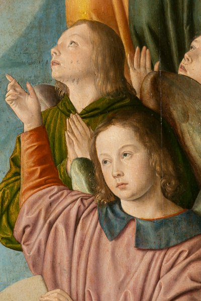 Ángeles (detalle). Tríptico del maestro de Moulins de Jean Hey