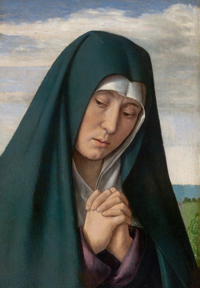 Fragmento de Cristo llevando la cruz: Virgen en duelo de Jean Hey