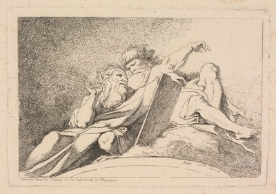 Los dos profetas de Jean Honoré Fragonard after Annibale Carracci