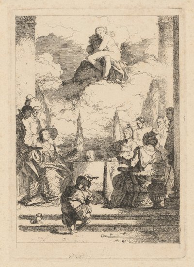 El Banquete de Antonio y Cleopatra de Jean Honoré Fragonard after Giovanni Battista Tiepolo