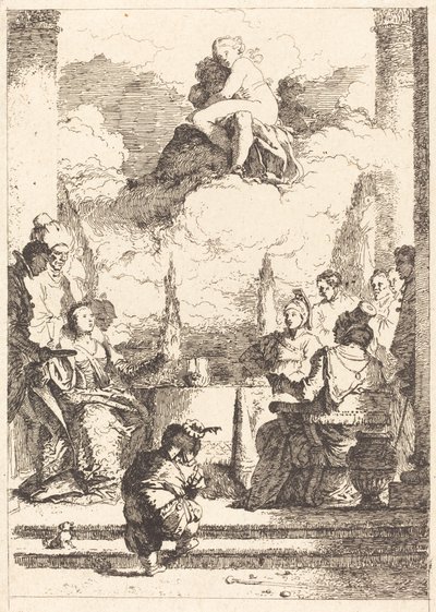 El festín de Antonio y Cleopatra de Jean Honoré Fragonard after Giovanni Battista Tiepolo