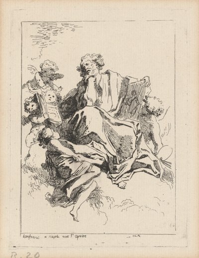 San Lucas de Jean Honoré Fragonard after Giovanni Lanfranco
